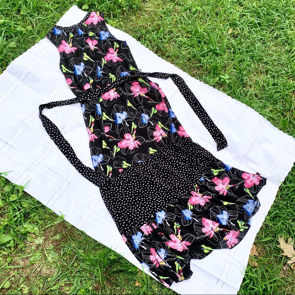 Floral vintage midi dress